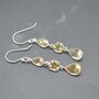 Citrine Teardrop Dangle Drop Earrings: 925 Silver, thumbnail 2 of 9