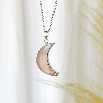 Crescent Moon Gold Or Silver Plated Necklace, 11 of 11