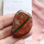 Unakite Smoothstone With Pouch | Crystal Gift, thumbnail 3 of 8