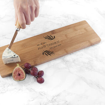 Personalised Wedding Bamboo Serving Board, 4 of 5