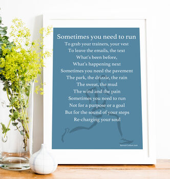 Run Poem Print Gift For A Runner, 3 of 4