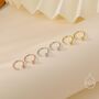 Sterling Silver Minimalist Ball Huggie Hoop Threader Earrings, thumbnail 7 of 12