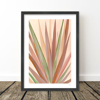 Warm Tone Tropical Leaf Art Print, 7 of 8
