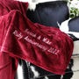 Personalised Ruby Red Blanket With Your Own Text, thumbnail 4 of 7