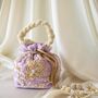 Arisha Lilac Velvet Potli Bag, thumbnail 1 of 6