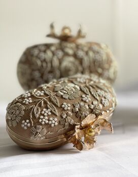 Roselyn Gold Floral Clutch, 4 of 6