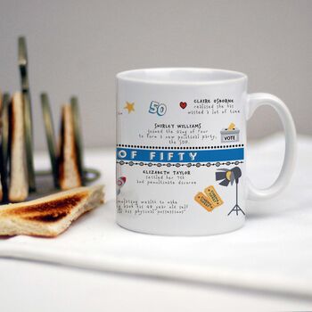 Personalised 50th Birthday Mug, 6 of 10