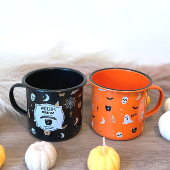 Orange And Black Spooky Halloween Mug Gifts, 5 of 10