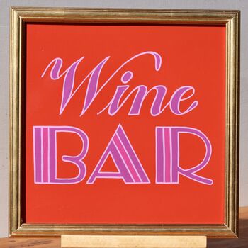 Wine Bar Interior Wall Art Typography Sign, 6 of 6