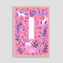 Personalised Unicorn Name Print, Girls A Z Alphabet Art, thumbnail 6 of 12