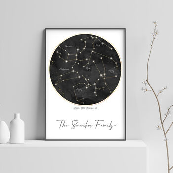 Personalised Family Constellation Watercolour Print, 7 of 8