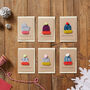 Handmade Bobble Hat Christmas Card Set, thumbnail 1 of 3
