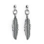 Sterling Silver Feather Earrings, thumbnail 1 of 4