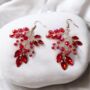 Red Statement Earrings, thumbnail 1 of 4