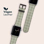 Chalk Grid Vegan Leather Apple Watch Band, thumbnail 1 of 6