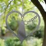 Personalised Dog Pointed Ears Silhouette Steel Heart, thumbnail 3 of 5