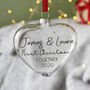 Couples First Christmas Together Bauble Decoration, thumbnail 1 of 4