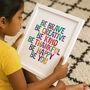 'Be Creative Kind Thankful Happy' Watercolour Print, thumbnail 1 of 6