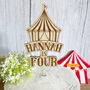 Personalised Circus Big Top Themed Birthday Cake Topper, thumbnail 4 of 7