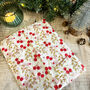 Elegant Red And Gold Berry Christmas Tissue Wrap Paper X Five Sheets, thumbnail 3 of 4