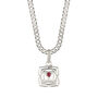 Root Chakra Men's Ruby Silver Necklace, thumbnail 3 of 10