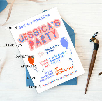 Party Invitations For Girls And Boys, 3 of 4