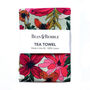 Vivid Garden Blooms Floral Print Handmade Tea Towel, thumbnail 7 of 8