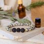 Lightness Dalmatian Jasper Lava Bead Aromatherapy Bracelet, thumbnail 1 of 7