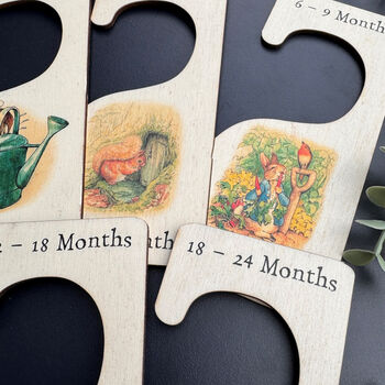 Bunny Rabbit Wooden Baby Clothing Hanger Dividers Nursery, 5 of 6