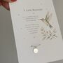 Hummingbird Sterling Silver Card And Charm Bracelet Gift, thumbnail 1 of 4