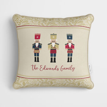 Personalised Gold Nutcracker Cushion, 2 of 7