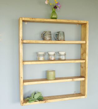 Handmade Wooden Kitchen Wall Shelves, 2 of 6