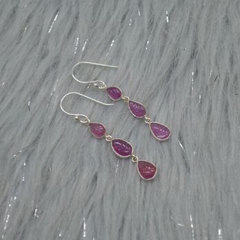 Ruby Earrings Dangle Drop, 4 of 8