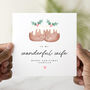 Personalised Christmas Wonderful Wife Card, thumbnail 1 of 3