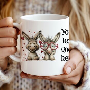 Personalised Whimsical Valentine Anniversary Love Animals Mug, 9 of 10