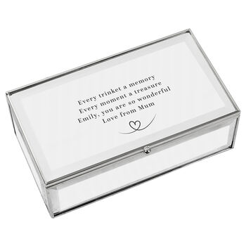 Personalised Heart Mirrored Jewellery Box – Elegant Gift For Her, 5 of 6