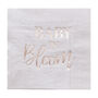 Rose Gold Blush Baby In Bloom Baby Shower Napkins, thumbnail 2 of 3