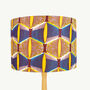 Yellow And Blue Eyes African Print Lampshade, thumbnail 1 of 7