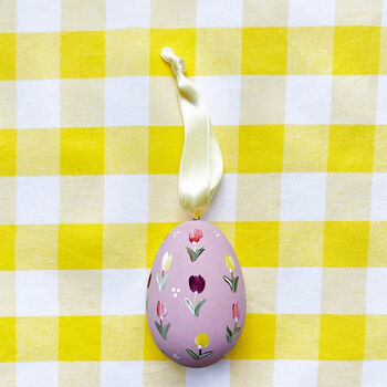 Rose Personalised Hand Painted Ceramic Egg Decoration, 3 of 7