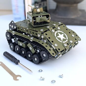 Make Your Own Sherman Tank Metal Construction Set, 2 of 8
