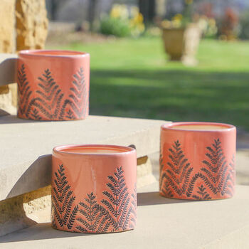 Set Of Three Ceramic Crackle Glaze Planters, 3 of 9