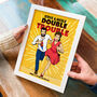 Personalised Cartoon Portrait Print For Couples, thumbnail 1 of 6