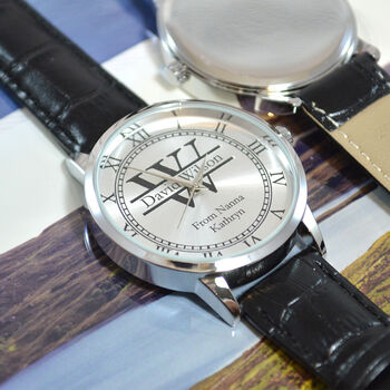 Personalised Wrist Watch With Named Monogram, 2 of 4
