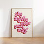She Moves In Her Own Way Music Gift Print, thumbnail 4 of 4