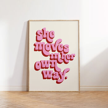 She Moves In Her Own Way Music Gift Print, 4 of 4