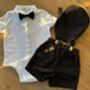 Ring Bearer Linen Blend 4pc Outfit With Brace, thumbnail 5 of 5