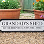 Personalised Small Grandad's Shed Road Sign Garden Wall Plaque Gift, thumbnail 4 of 5