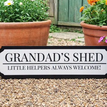 Personalised Small Grandad's Shed Road Sign Garden Wall Plaque Gift, 4 of 5