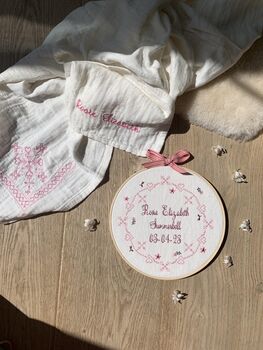 Embroidered Name Hoop Dots, 5 of 7