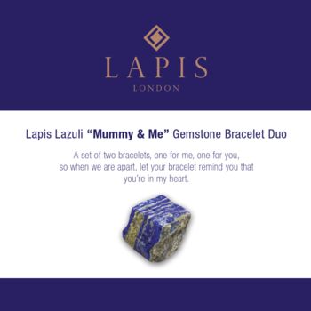 Lapis Lazuli 'Mummy And Me' Bracelet Set, 3 of 4